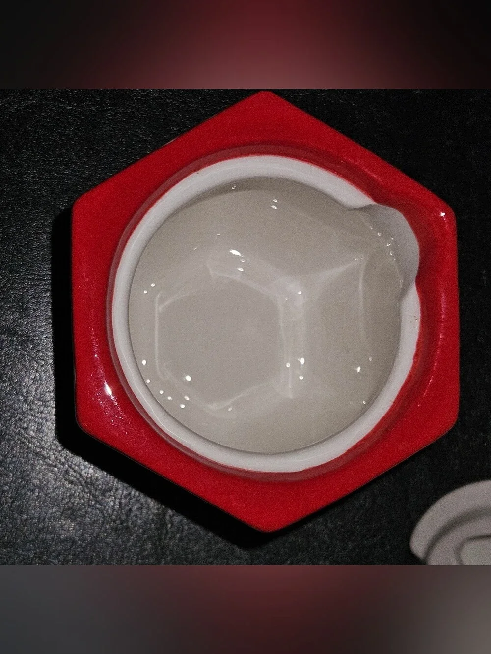 Coyne's & Company Black & Red Ceramic Tomato Sugar Jar and Creamer Set